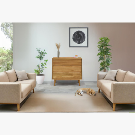 Dubowa Kommode mit Schubladen Oslo II auf Füßen