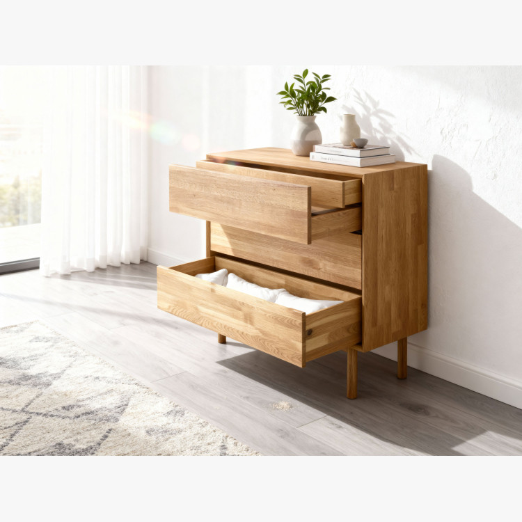 Dubowa Kommode mit Schubladen Oslo II auf Füßen