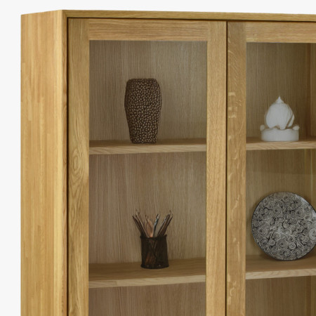 Massive zweiturige Vitrine auf Füßen, Oslo II