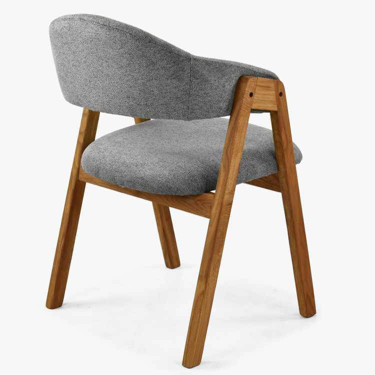 Dubový Esstisch oval 180 × 90 cm und Stühle Arco