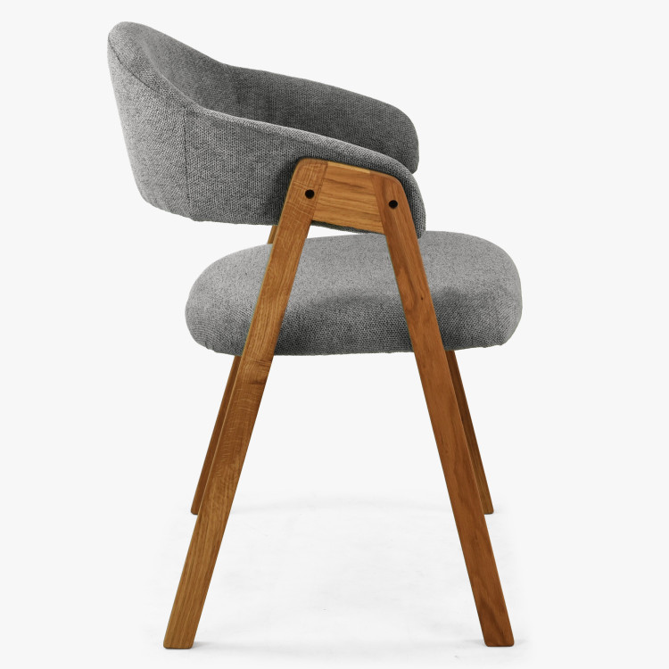 Dubový Esstisch oval 180 × 90 cm und Stühle Arco