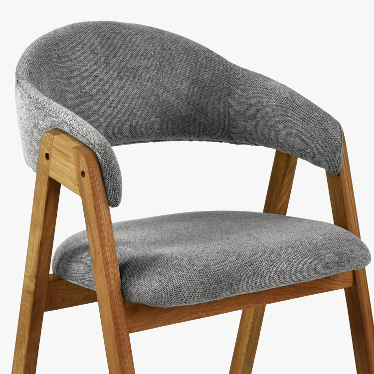 Dubový Esstisch oval 180 × 90 cm und Stühle Arco