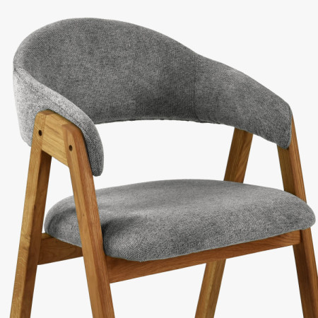 Dubový Esstisch oval 180 × 90 cm und Stühle Arco