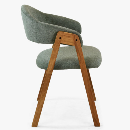 Dubový jídelní stůl oválný 180 × 90 cm a židle Arco matová