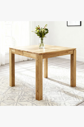 Eichen quadratischer Tisch mit Auszug 80 x 80 cm