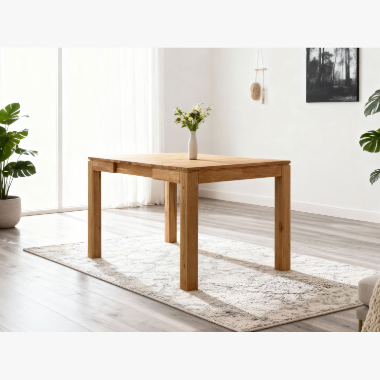 Eichen quadratischer Tisch mit Auszug 80 x 80 cm