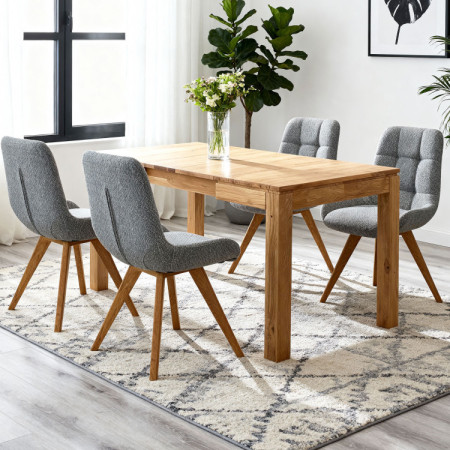 Eichen quadratischer Tisch mit Auszug 80 x 80 cm