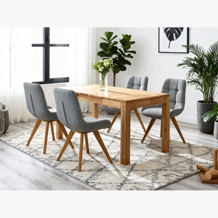 Eichen quadratischer Tisch mit Auszug 80 x 80 cm