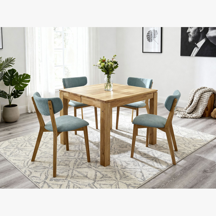 Eichen quadratischer Tisch mit Auszug 80 x 80 cm