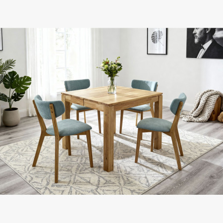 Eichen quadratischer Tisch mit Auszug 80 x 80 cm