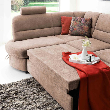 Moderne Sitzgarnitur mit Ottoman links