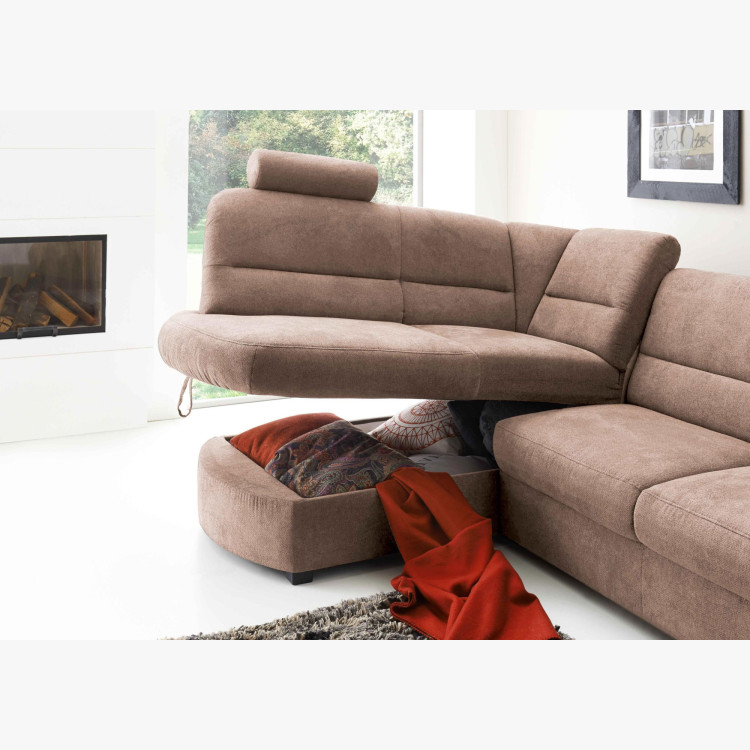 Moderne Sitzgarnitur mit Ottoman links