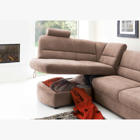 Moderne Sitzgarnitur mit Ottoman links