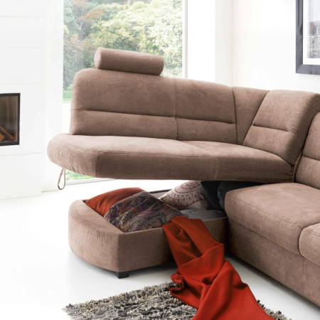 Moderne Sitzgarnitur mit Ottoman links