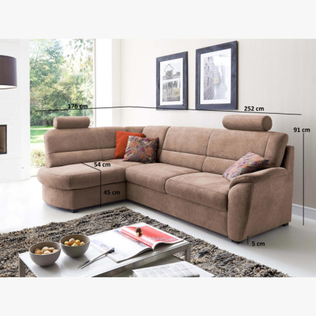 Moderne Sitzgarnitur mit Ottoman links