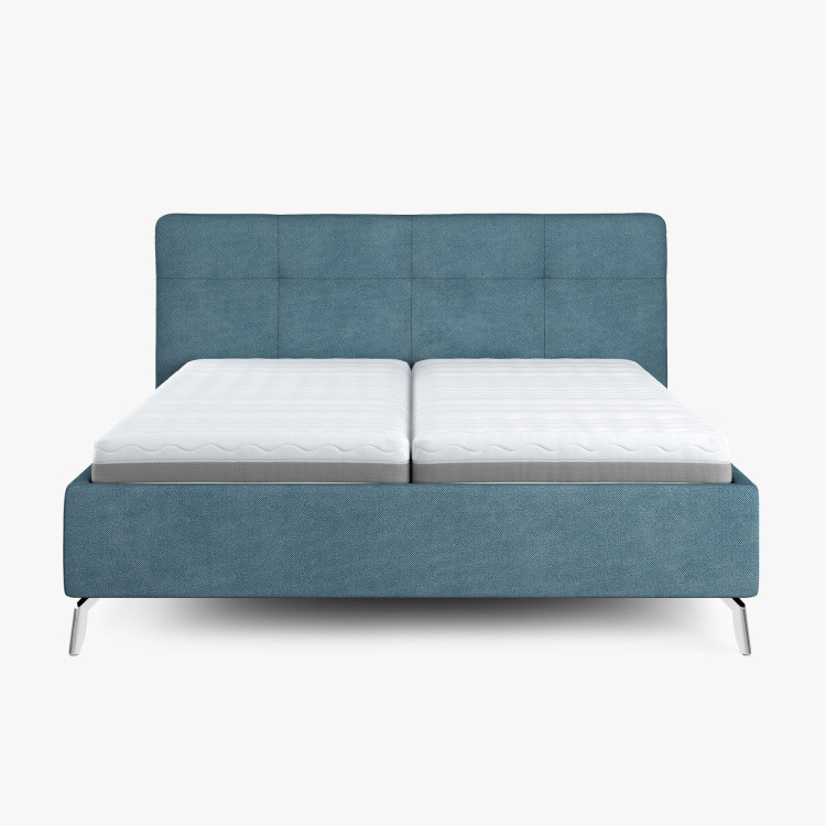 Čalouněná postel s úložným prostorem blau, 180 x 200 cm