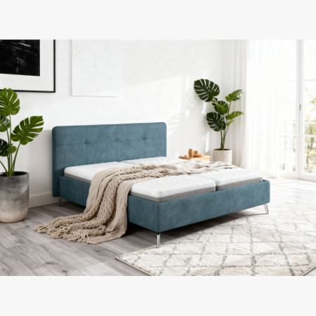Čalouněná postel s úložným prostorem blau, 180 x 200 cm