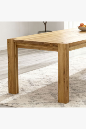 Esstisch für 10 Personen aus massivem Eichenholz, Zlatko 240 x 100 cm 2