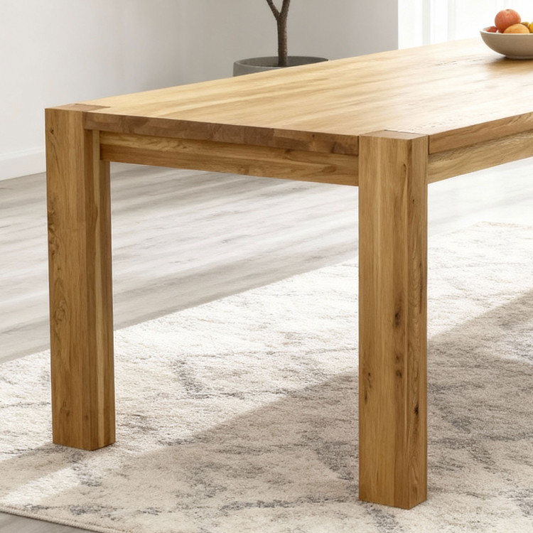 Esstisch für 10 Personen aus massivem Eichenholz, Zlatko 240 x 100 cm