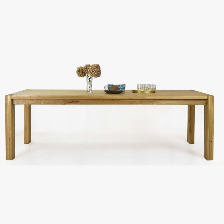 Esstisch für 10 Personen aus massivem Eichenholz, Zlatko 240 x 100 cm