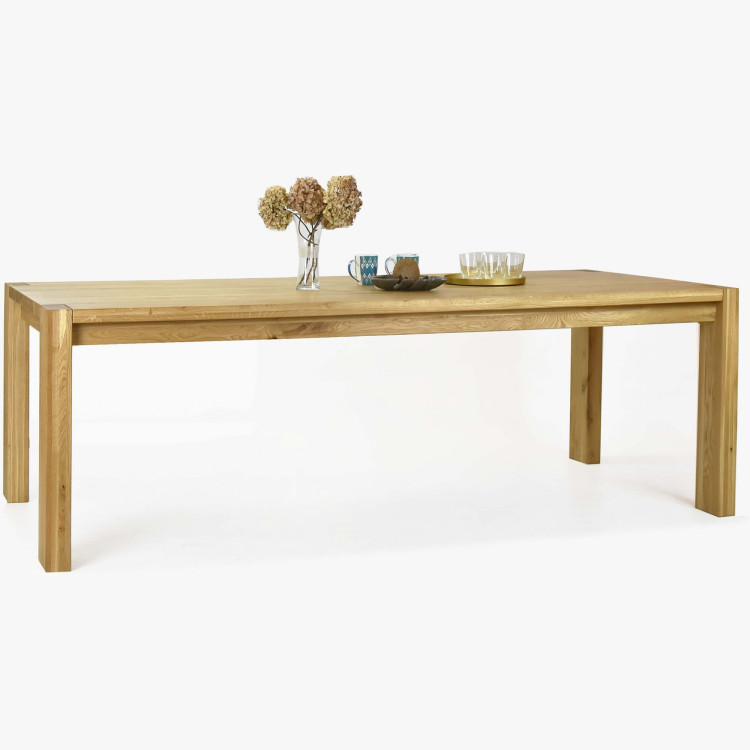 Esstisch für 10 Personen aus massivem Eichenholz, Zlatko 240 x 100 cm