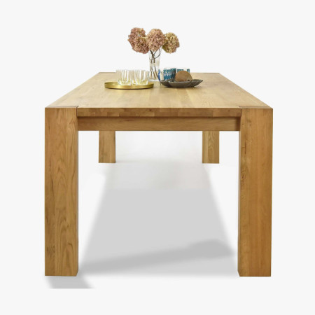 Esstisch für 10 Personen aus massivem Eichenholz, Zlatko 240 x 100 cm