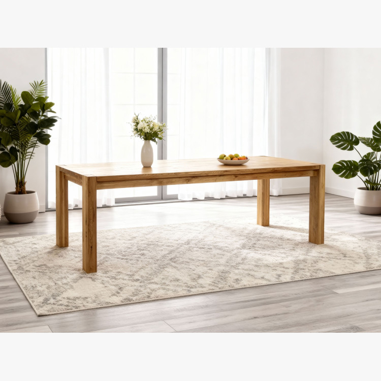 Esstisch für 10 Personen aus massivem Eichenholz, Zlatko 240 x 100 cm