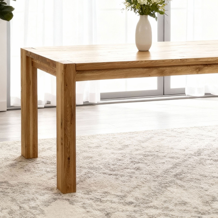 Esstisch für 10 Personen aus massivem Eichenholz, Zlatko 240 x 100 cm