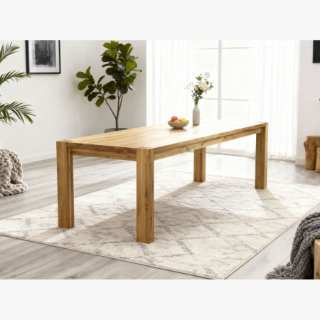 Esstisch für 10 Personen aus massivem Eichenholz, Zlatko 240 x 100 cm