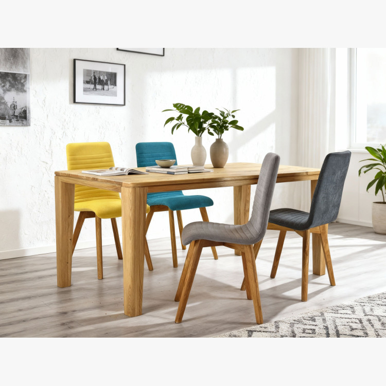 Čalouněné židle Arosa Eichenfüße und Esstisch Eiche York