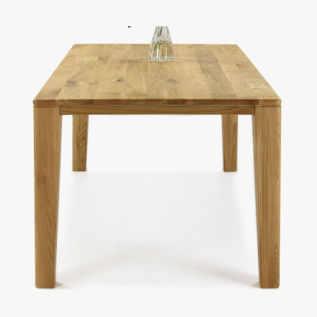 Luxuriöser Esszimmerstuhl Almondo aus Eiche inklusive Eichenholz-Tisch York für 4 - 8 Personen