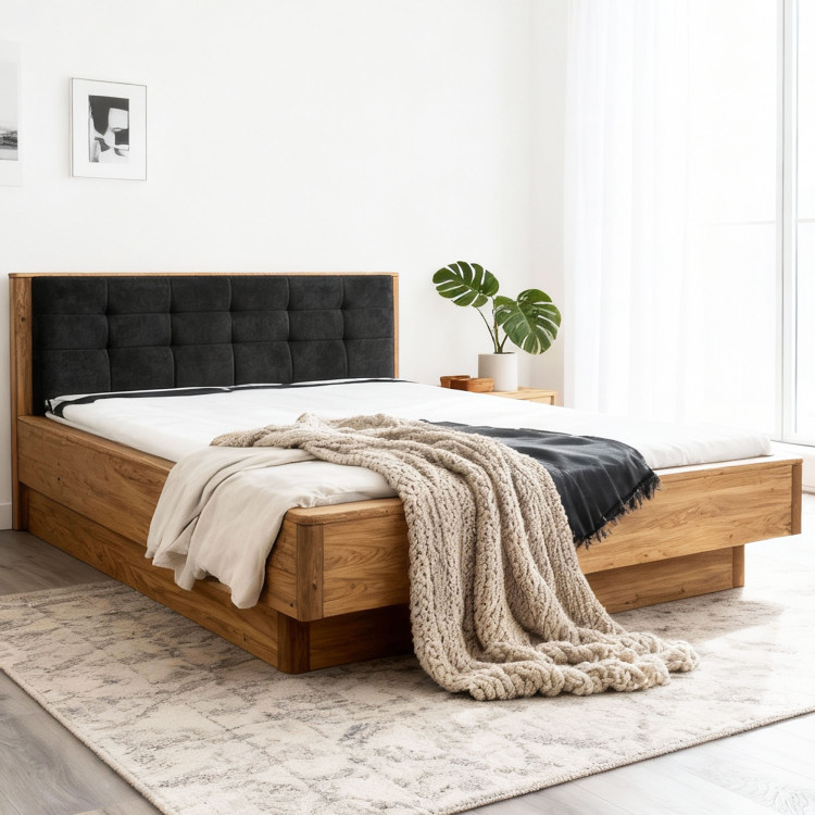 Poste aus massiver Eiche mit Stauraum, Texas 180 cm