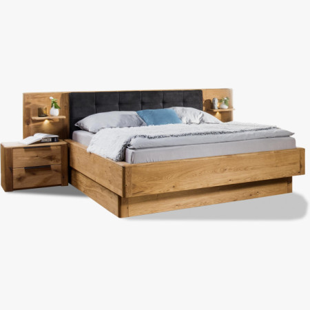 Poste aus massiver Eiche mit Stauraum, Texas 180 cm