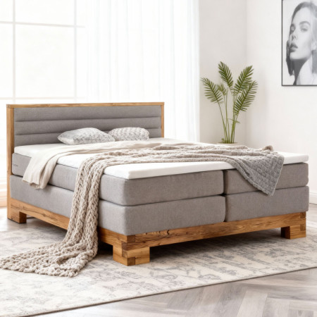 Boxspringbett massiv Eiche, Sofia 180 x 200 cm
