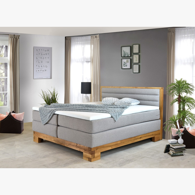 Boxspringbett massiv Eiche, Sofia 180 x 200 cm