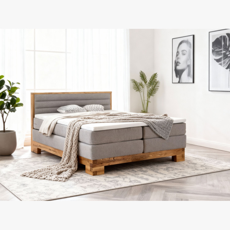 Boxspringbett massiv Eiche, Sofia 180 x 200 cm