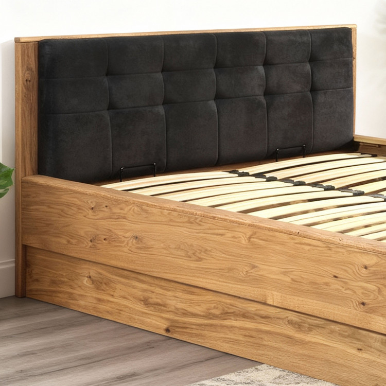 Poste aus massivem Eichenholz mit Stauraum, Texas 160 cm