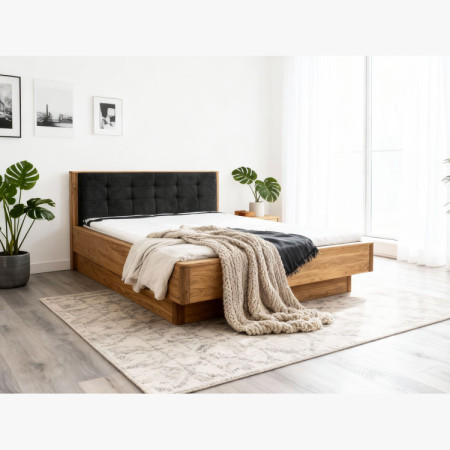 Poste aus massivem Eichenholz mit Stauraum, Texas 160 cm