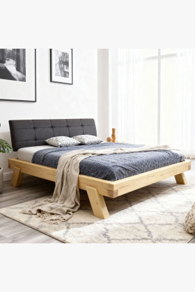 Massivholzbett 180x200 cm Buchenholz natur geölt