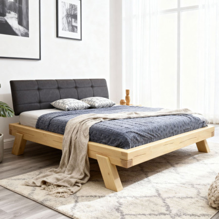 Postel aus massivem Buchenholz Anes 180x200 cm natur geölt