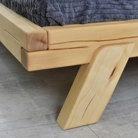 Postel aus massivem Buchenholz Anes 180x200 cm natur geölt