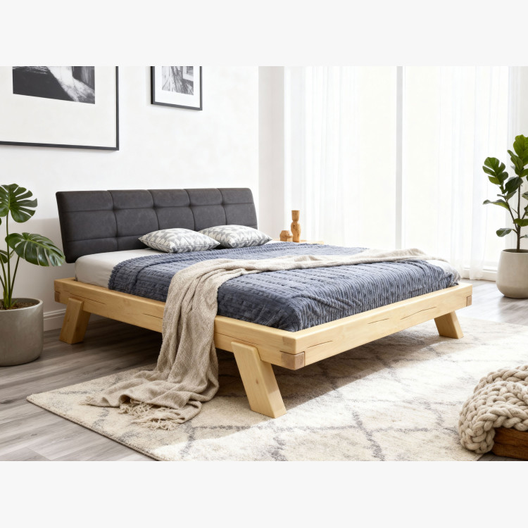 Postel aus massivem Buchenholz Anes 180x200 cm natur geölt