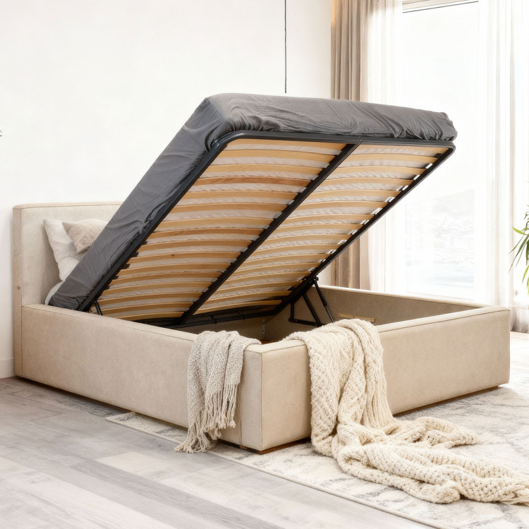 Manželská Stoffbett in Beige, Vierka 180 x 200 cm