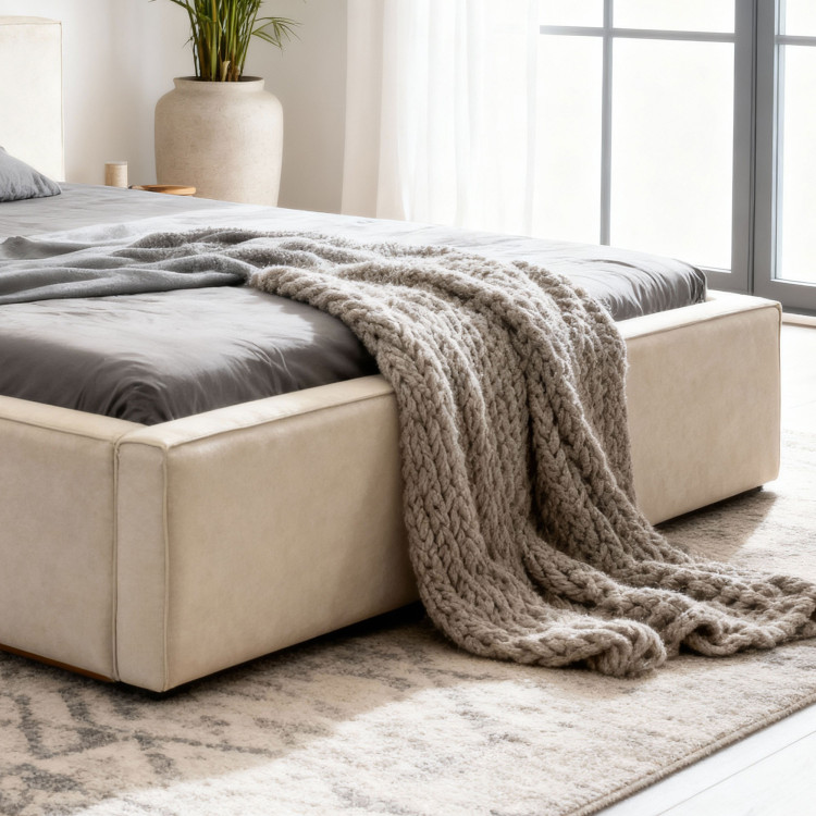 Manželská Stoffbett in Beige, Vierka 180 x 200 cm