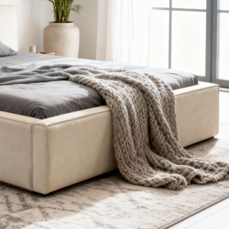 Manželská Stoffbett in Beige, Vierka 180 x 200 cm