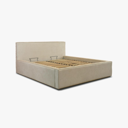 Manželská Stoffbett in Beige, Vierka 180 x 200 cm