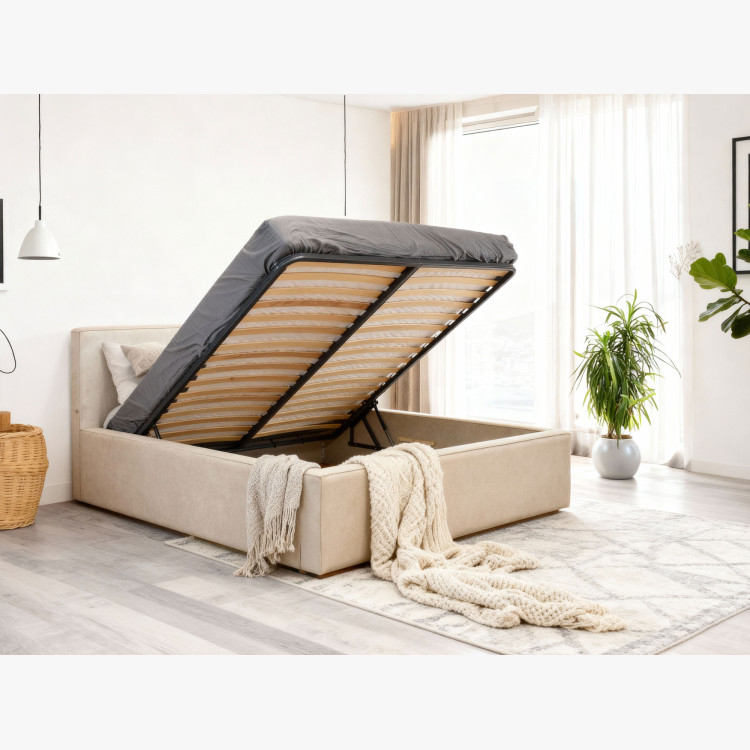 Manželská Stoffbett in Beige, Vierka 180 x 200 cm