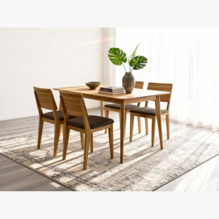 Sitzgruppe Tisch 120 x 80 cm und 4 Stühle für das Esszimmer