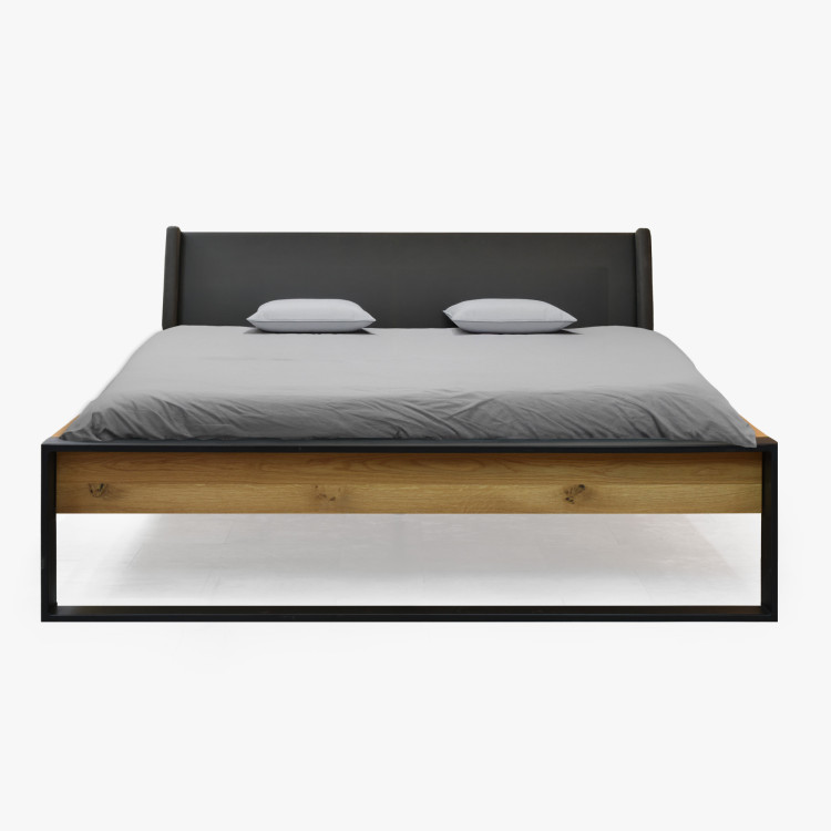 Eichenbett mit Metallfüßen 180 x 200 cm