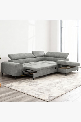 Rücksitzgarnitur mit Schlaf- und Stauraumfunktion - Rechts, Platinfarbe 2